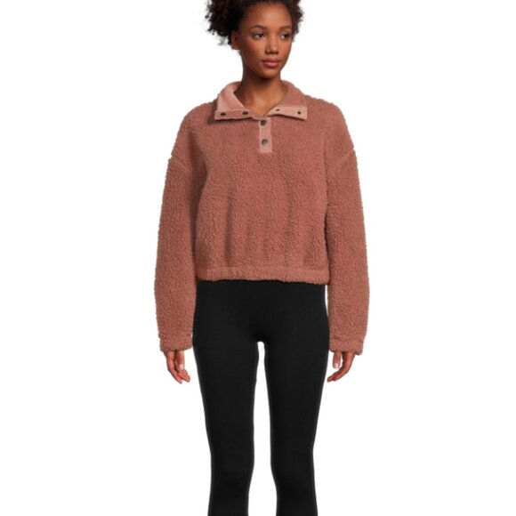 SO Long Sleeve Quarter Snap Sherpa Pullover szXS - Picture 13 of 14